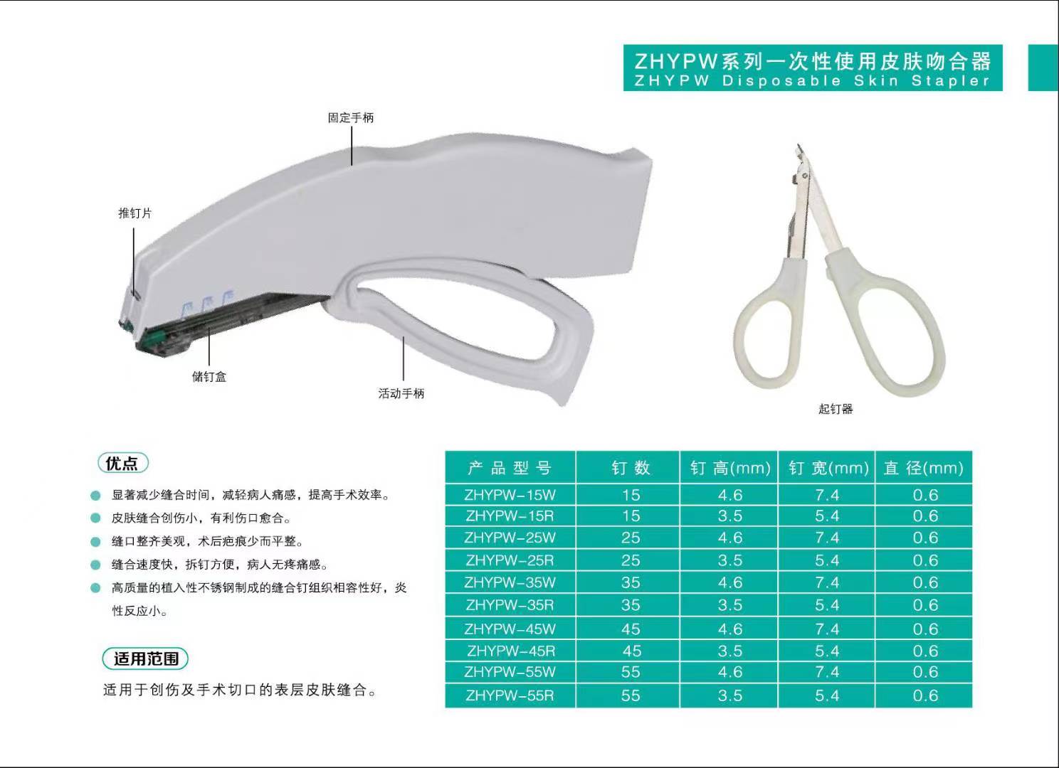 一次性使用皮肤吻合器